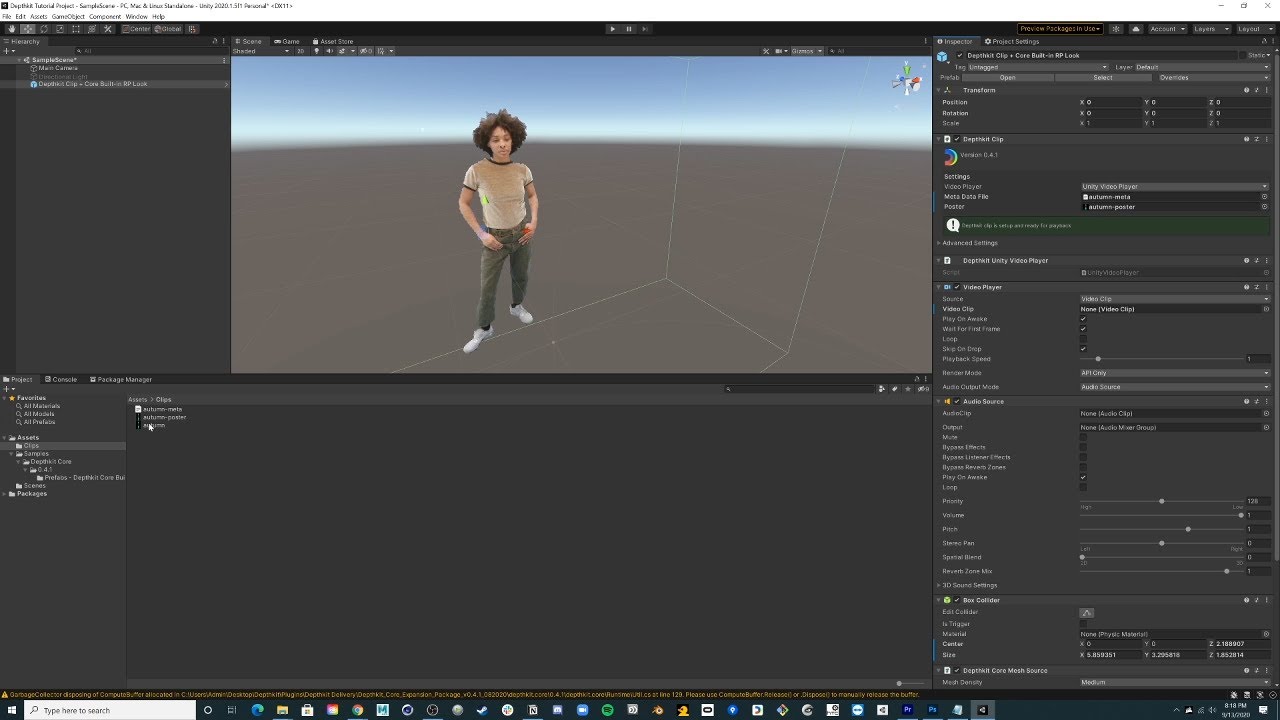 Getting Started with Depthkit in the Built-in Render Pipeline - YouTube