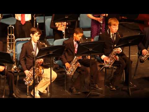 Josh playing with Williamsburg Middle School Jazz Band