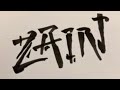 Zain chinese style calligraphy  by artistahsan