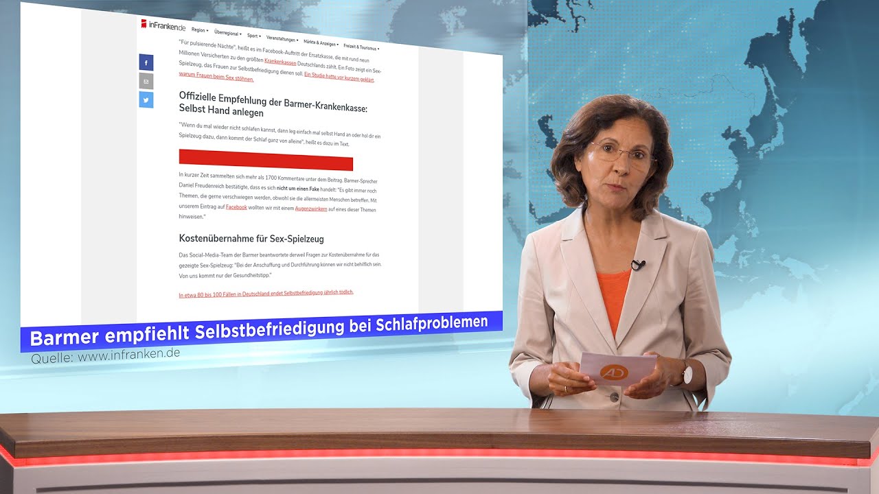 Amazing Discoveries News, Barmer empfiehlt Masturbation, Mitgliederschwund  bei den Großkirchen