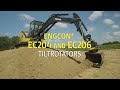 Engcon ec204 and ec206 tiltrotators  john deere compact excavator attachments