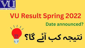 Final term result fall 2022 Virtual university updates|