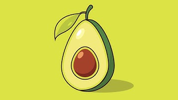 Adobe Illustrator Tutorial - How to Create an Avocado Vector (HD)