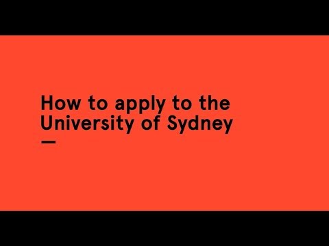 How to apply to the University of Sydney