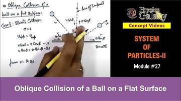 Class 11 Physics | System of Particles | #27 Oblique Collision of a Ball on a Flat Surface