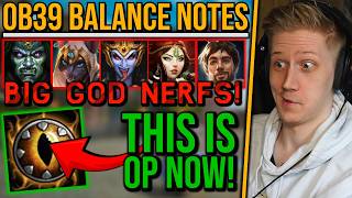 OB39 BALANCE NOTES - Full Details On Tank Changes, BIG God Nerfs, Hunter Buffs & More!