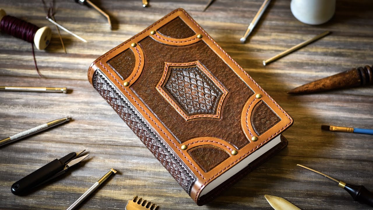 Crafting The ULTIMATE Leather Book Cover - Leather Craft 