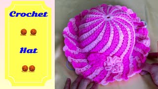 Crochet Sun Hat (Eng Sub) Ep1 #jenahandmade #crochethat #របៀបចាក់មួក​ #crochet
