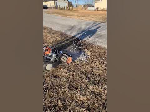 Get Off My Lawn Rocks! Stihl Yard Boss Power Sweep - Gravel Cleanup Out