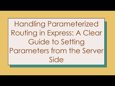 Handling Parameterized Routing