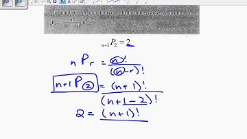 LG08 Lesson 4e   Using the Permutation Formula to Solve an Equation