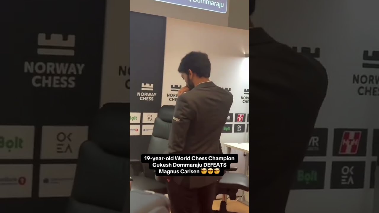 Gukesh Dommaraju With His First Classical Chess Win Against Magnus Carlsen Via Norwaychess TT 