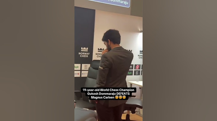 Gukesh Dommaraju with his first classical chess win against Magnus Carlsen 😤 (via norwaychess/TT)
