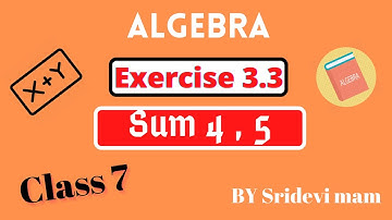 7th maths tamil Term 1 Chapter 3 ( algebra ) exercise 3.3 sum 4 5 TN samacheer class 7 maths ex 3.3
