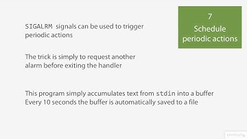 07 09 Programming Linux Scheduler and  Periodic Actions