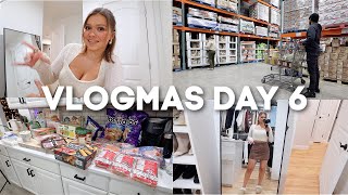 VLOGMAS DAY 6: costco shop with us, affordable try on clothing haul, party prep, organizing & MORE