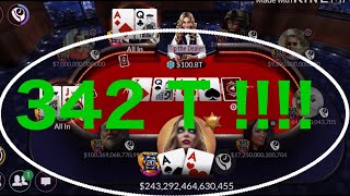 WIN 342T ON TABLE || NICE WATCHING || THE COMPETITION RESULTS || ZYNGA POKER screenshot 3