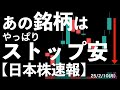 【日本株速報】25/2/10 やっぱり例の銘柄はストップ安でした