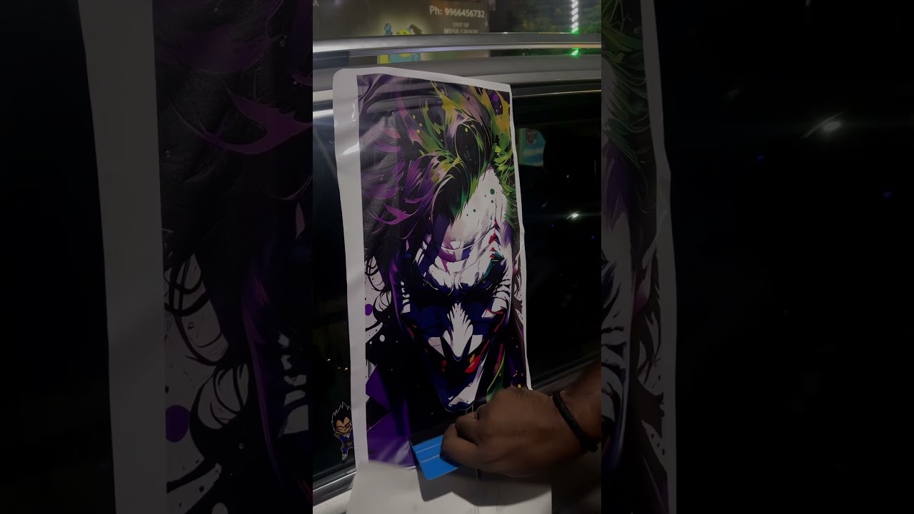 Joker-Themed Car Door Panel Transformation | Bold Custom Design 