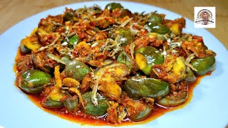 Terong Bulat Jangan Dilalab, Coba Dipedesin Pake Teri, Bikin Nagih.