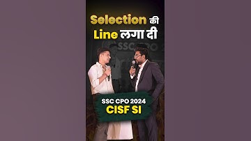 Selection की line लगा दी 😎👍 SSC CPO TOPPER 🔥 Gagan Pratap Sir #ssc #cgl #cpo #topper