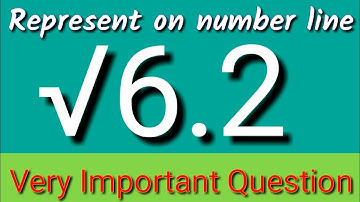 Represent root 6.2 on the number line, Locate root 6.2 on number line, √6.2 on the number line,