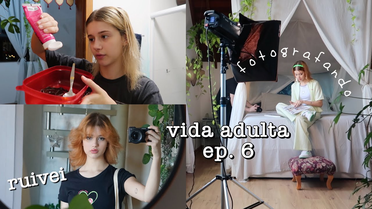 vlog: fiquei ruiva (sem querer), sessão de fotos, praia | ep. 6