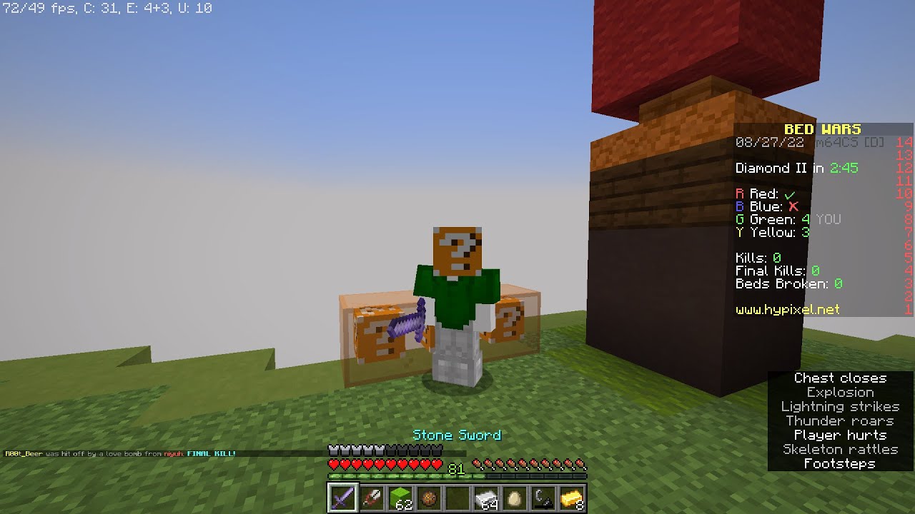 lucky block bedwars YouTube