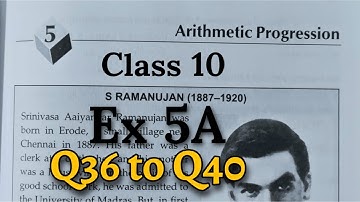 Arithmetic Progression Exercise 5A Q36 to Q40 Class 10 in hindi Maths RS Aggarwal CBSE Rajmith study