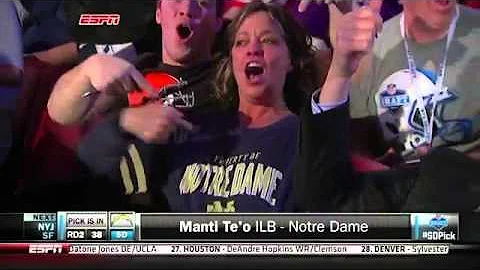Notre Dame ILB Manti Te'o Drafted By The San Diego...