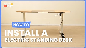 How to Install the Electric Standing Desk | 56913784 #costway #howto