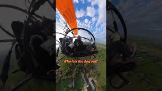 Who lets the dog out #pomarian #Dog #Love #Fly #Paramotor #aviation #netherlands