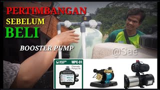 Pengalaman pasang pompa booster  otomatis flowswitch