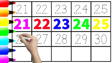 Read and Write Numbers 21 to 30 Easy for Kids Step by Step | Easy Learning Numbers Write 21 to 30.