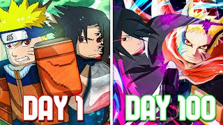 Duo Spends 100 Days as NARUTO \& SASUKE in Shindo Life..- Roblox ft @Breazsy