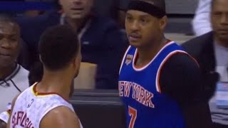 Credit: @sandmellive https://goo.gl/bwbhdk carmelo anthony punches
thabo in the neck during hawks knicks game. sits down with s & mel
live girls and ta...