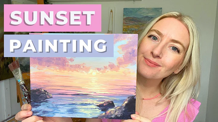 Painting Tutorial Acrylic Sunset for Beginners thumbnail