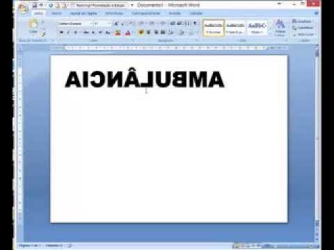 Fazendo texto espelhado - invertido - Aula rápida Microsoft Word