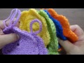 花のコースター７：長編みの円編み：エコたわし！【かぎ針編み】 How to crochet Flower Coaster