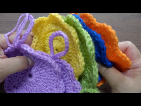 花のコースター７ 長編みの円編み エコたわし かぎ針編み How To Crochet Flower Coaster Youtube