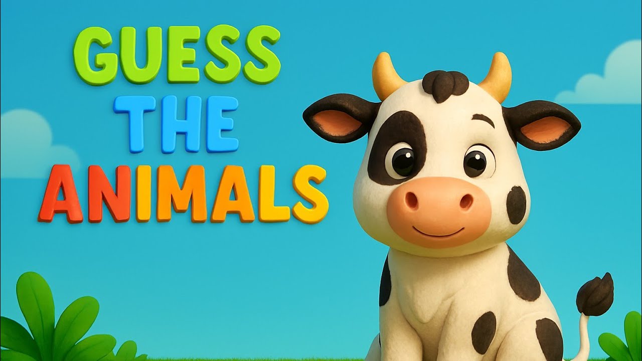 Guess the Animal 🐮🦁🐸🐘 | Fun Animal Riddles for Kids | 3D Cartoon Learning