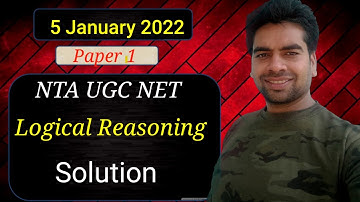 5 January 2022 morning shift | Unit 6 | Logical reasoning | NTA UGC Net Paper 1 | Zero Square