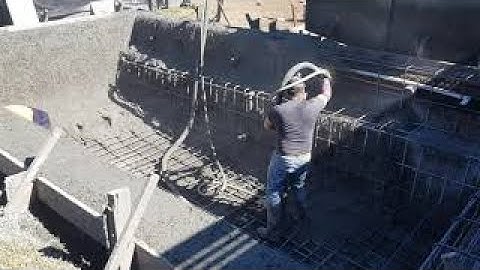 Shotcrete pool shell time-lapse.