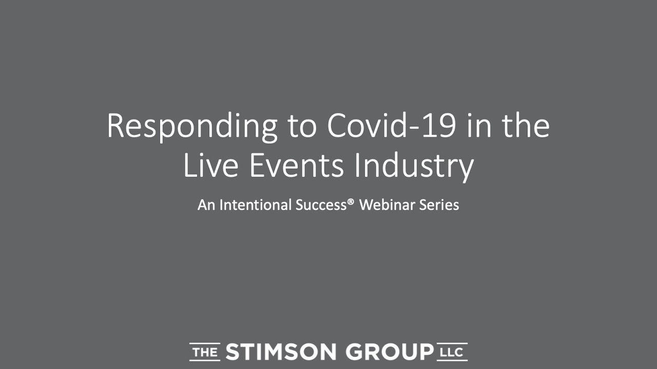 Webinar - Responding to Covid-19 in the Live Events Industry