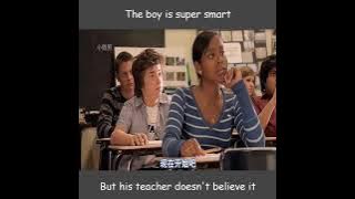 The boy is super smart but his teacher doesn't believe it