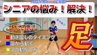 【シニア卓球の基礎】元中国代表が“フットワーク”足の動き出しをシニア向けに技術を落とし込む