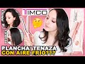 PLANCHA TIMCO SISTEMA DE AIRE FRIO?? | PRUEBA EN CABELLO RIZADO | Lau Kudo