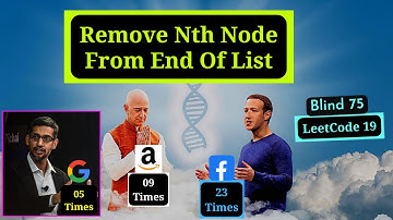 Best Linked List Interview Question @ Facebook, amazon, google -Remove Nth Node From End of List: 19