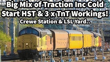 BIG Mix of Traction! Inc Midland Pullman HST Cold Start-Up & Class 37 TnT Workings! Crewe 08/11/22