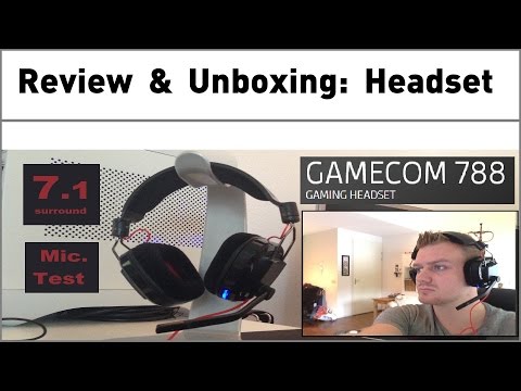Plantronics Gamecom 788 with 7.1 Surround sound Gaming Headset & Mic Test [Unboxing & Review]